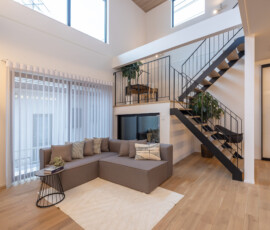 スキップフロアのある家|岡山 モデルハウスコーディネート